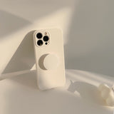 Solid Color Bracket Phone Case – Stand Cover for iPhone