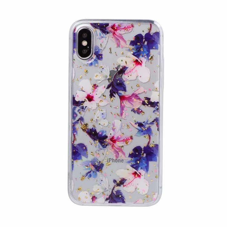 Floral Gold Foil TPU Phone Case – Stylish Flower Back Cover
