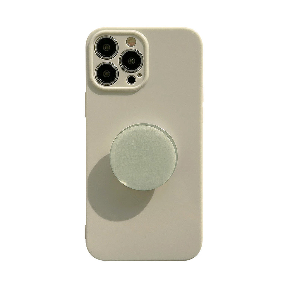 Solid Color Bracket Phone Case – Stand Cover for iPhone