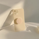 Solid Color Bracket Phone Case – Stand Cover for iPhone