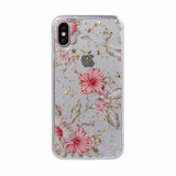 Floral Gold Foil TPU Phone Case – Stylish Flower Back Cover