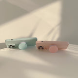 Solid Color Bracket Phone Case – Stand Cover for iPhone