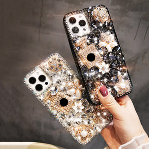 Rhinestone Transparent iPhone Case – Glitter Shockproof Cover